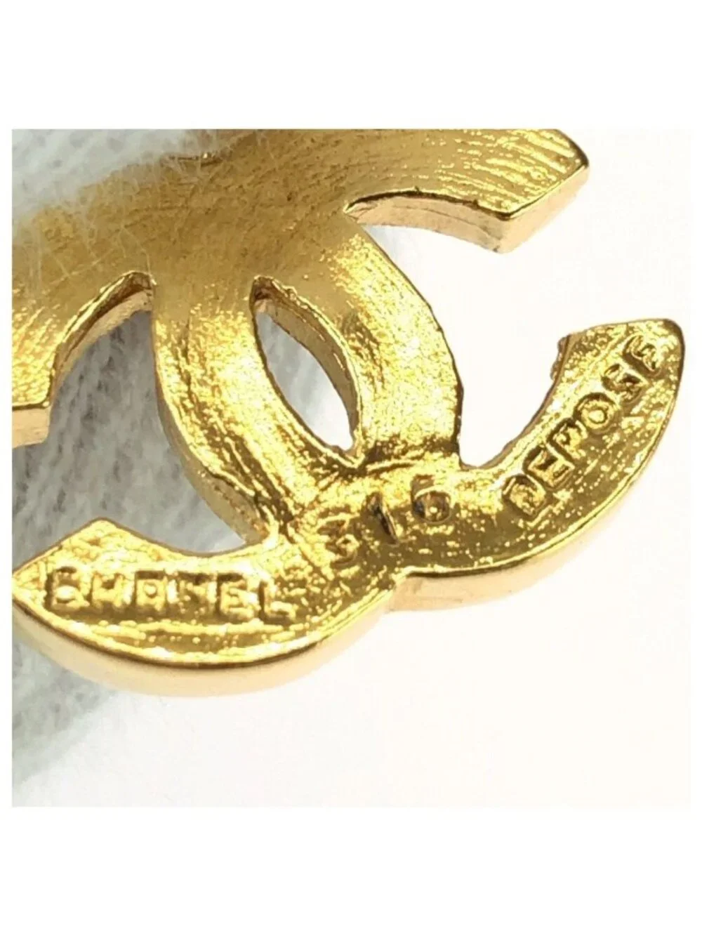 Chanel Vintage CC Logo Gold Multicolor Plated Necklace
